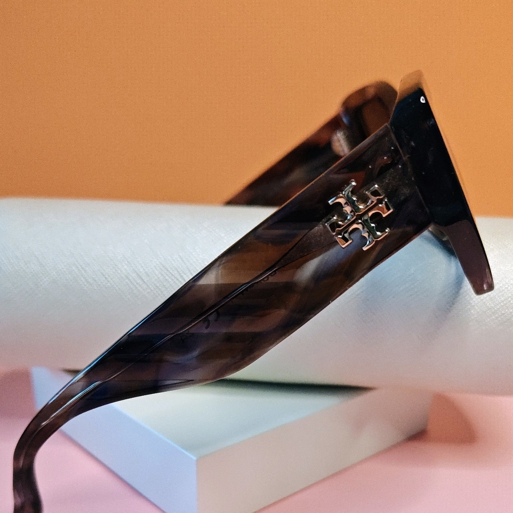 Tory Burch Black Tortoise Shell Color Sunglasses - Picture 3 of 8